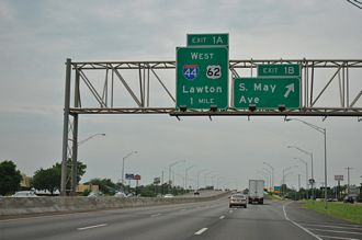 I-240/US 62/SH 3 west at I-44 - Oklahoma City, OK