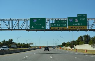 I-240/US 62/SH 3 west at I-44 - Oklahoma City, OK