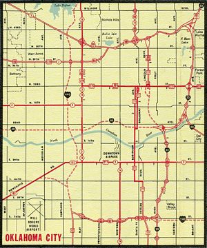Oklahoma City – 1965 Official Oklahoma Highway Map