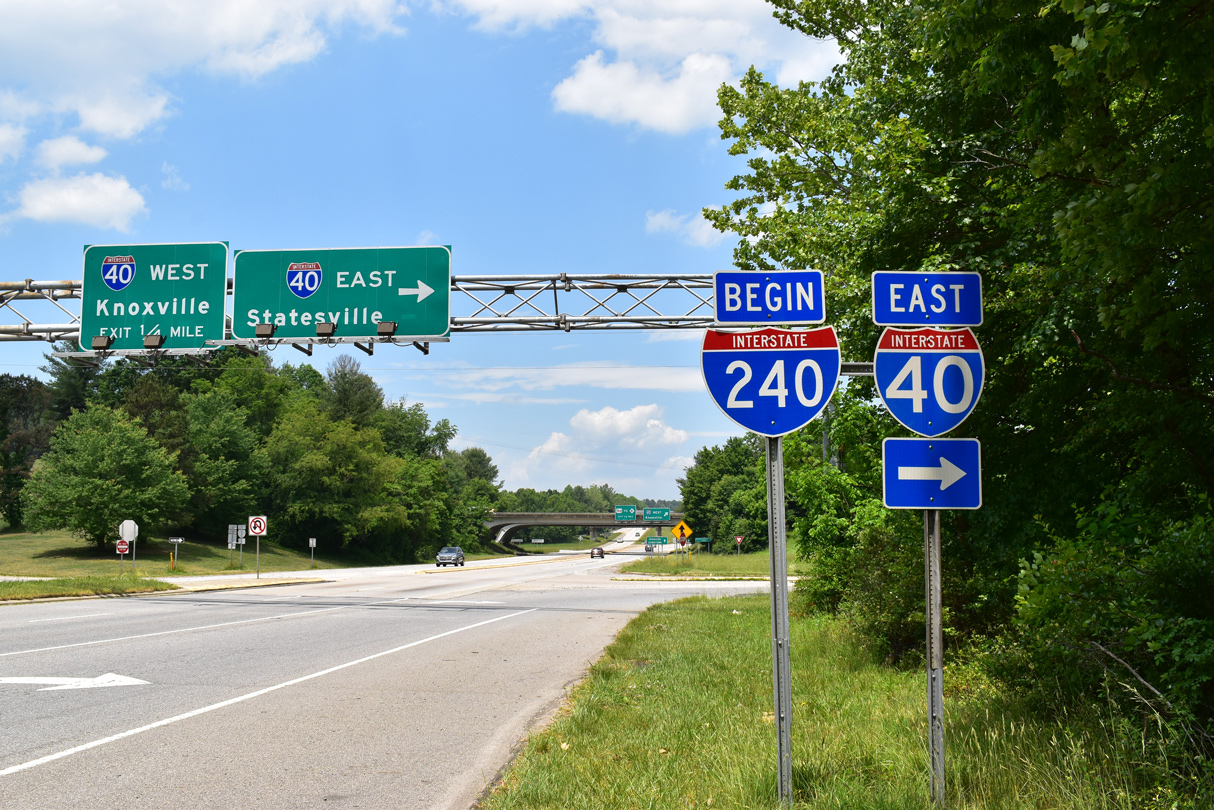 US 74A west at I-40/240 - Asheville, NC