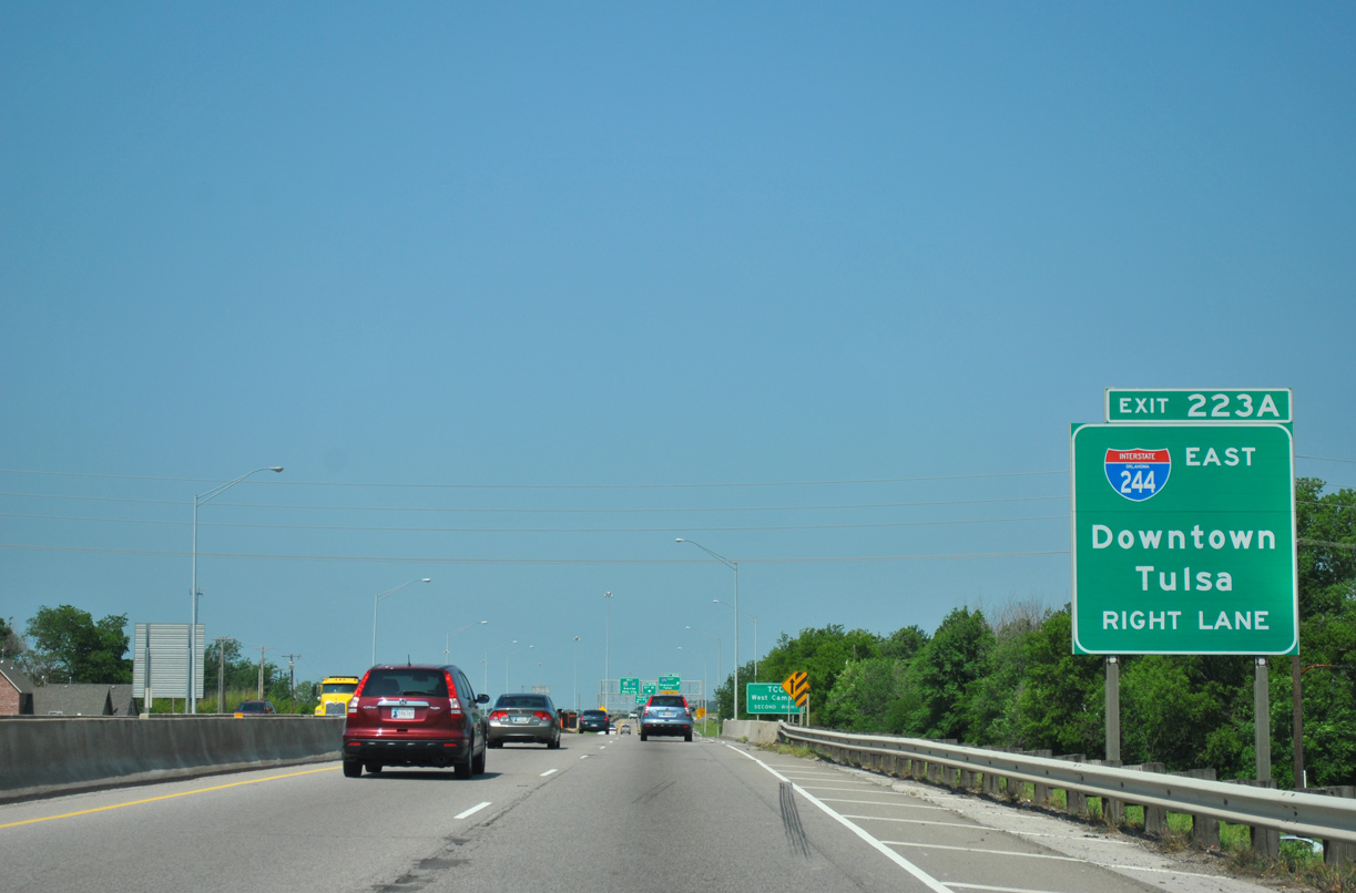 I-44/SH 66 west at I-244 - Tulsa, OK