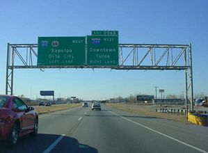 I-44/US 412/SH 66 west at I-244 - 2002