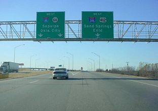 I-44/US 412/SH 66 west at I-244 - 2002