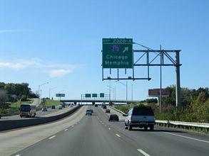 I-70 west at I-270 - Bridgeton, MO
