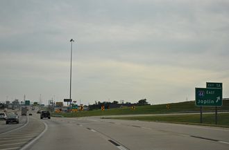 I-244 west at I-44/SH 66 - Tulsa, OK