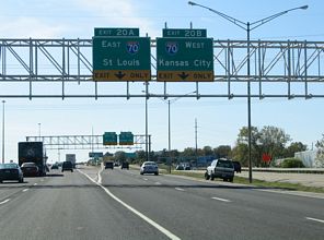 I-270 west at I-70 - Bridgeton, MO