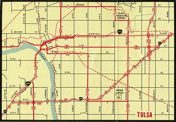 Tulsa – 1965 Official Oklahoma Highway Map