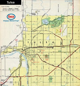 Tulsa – 1968 General Drafting Map