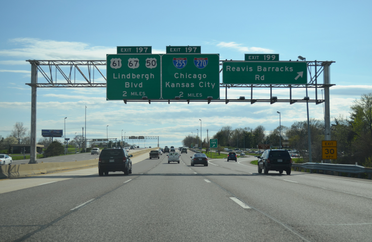 I-55 south at I-255/270 - Affton, MO