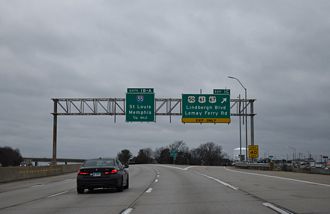 I-255 west at U.S. 50/61/67, 0.75 miles from I-55/270 at Mehlville, MO