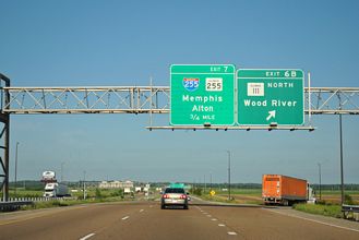 I-270 east at I-255/IL 255 - Pontoon Beach, IL