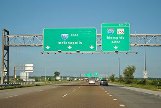I-270 east at I-255/IL 255 - Pontoon Beach, IL