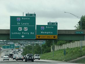 I-270 south at I-55/255 - Concord, MO