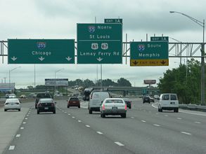 I-270 south at I-55/255 - Concord, MO