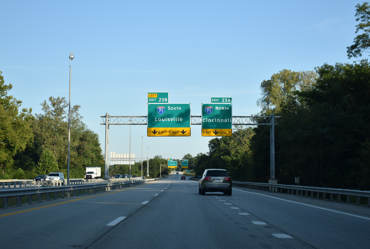 I-264 east at I-71 - Louisville, KY