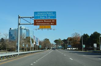 I-264 east at 21st St - Virginia Beach, VA