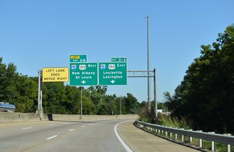 I-264 west at I-64/US 150 - Louisville, KY