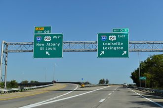 I-264 west at I-64/US 150 - Louisville, KY