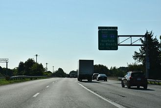 I-664 south at I-64/264 - Bowers Hill, VA