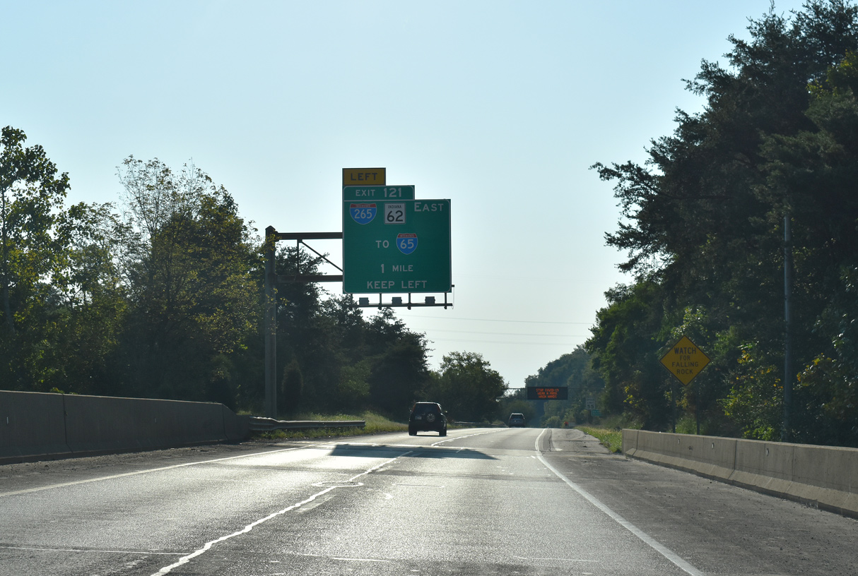 I-64/US 150/SR 62 east at I-265 - New Albany, IN