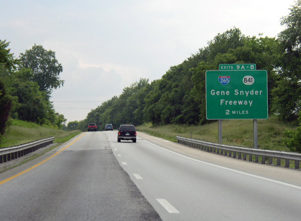 I-71 south at I-265/KY 841 - Louisville