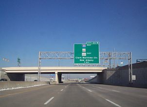 I-65 north at I-265/SR 62 - Clarksville, IN