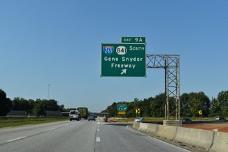I-71 south at I-265/KY 841 - Louisville