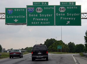 I-71 south at I-265/KY 841 - Louisville