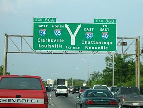 I-265 north at I-24/65 - Nashville, TN