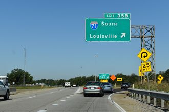 I-265 north at I-71 - Louisville, KY