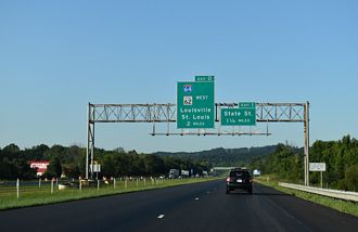 I-265/SR 62 west at I-64/US 150 - New Albany, IN
