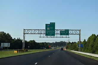 I-265/SR 62 west at I-64/US 150 - New Albany, IN