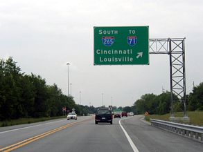 KY 841 south at I-71/265 - Louisville