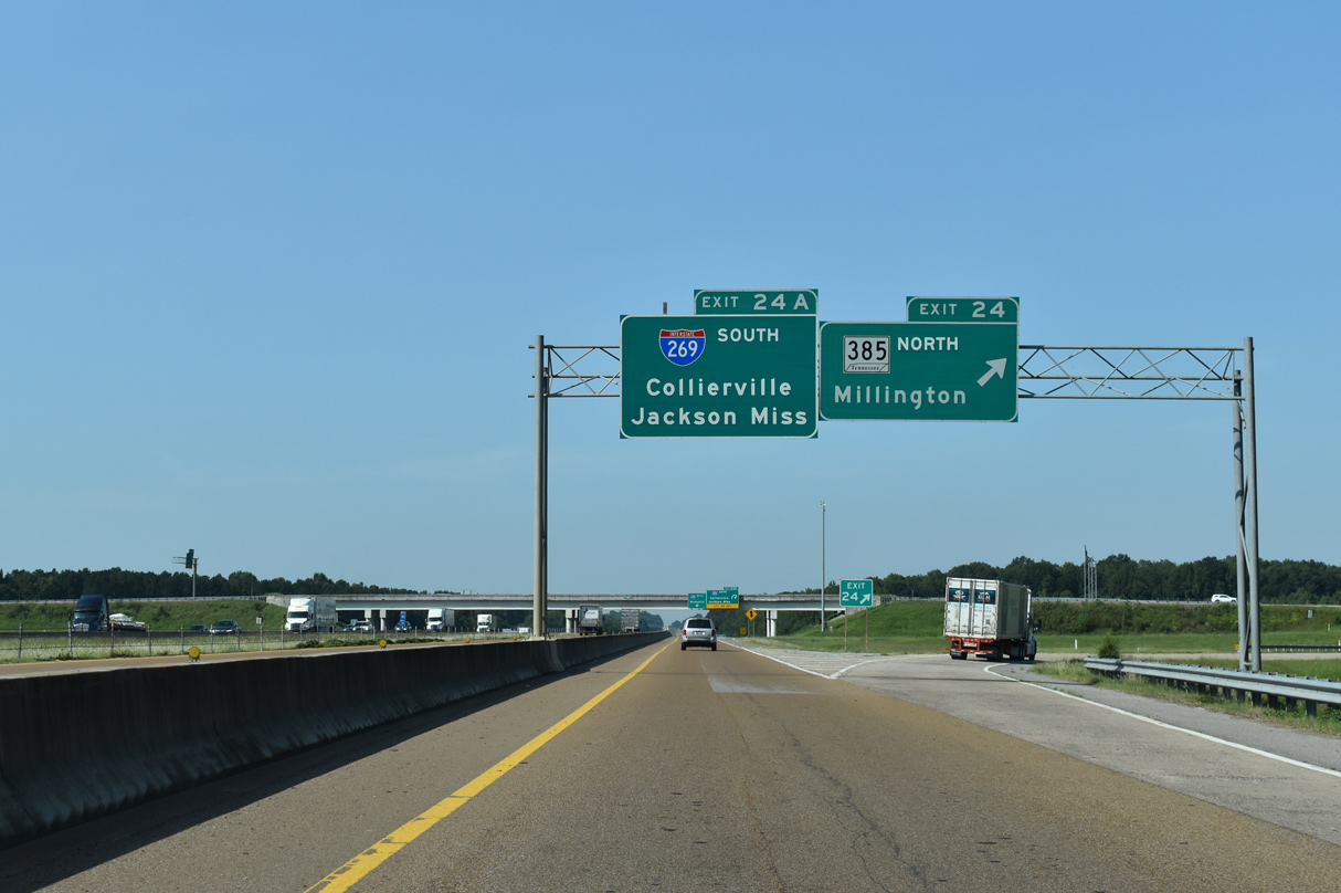 I-40 west at I-269/SR 385 - Arlington, TN