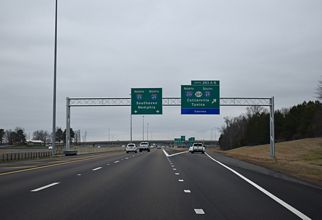 I-55 North at I-69/269 in Hernando, Mississippi