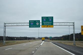 I-69 North at I-55 and Interstate 269 in Hernando, Mississippi