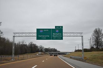 SR 385 south at I-40/269 - Arlington, TN
