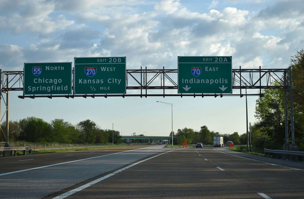 I-55/70 north at I-270 - Troy, IL