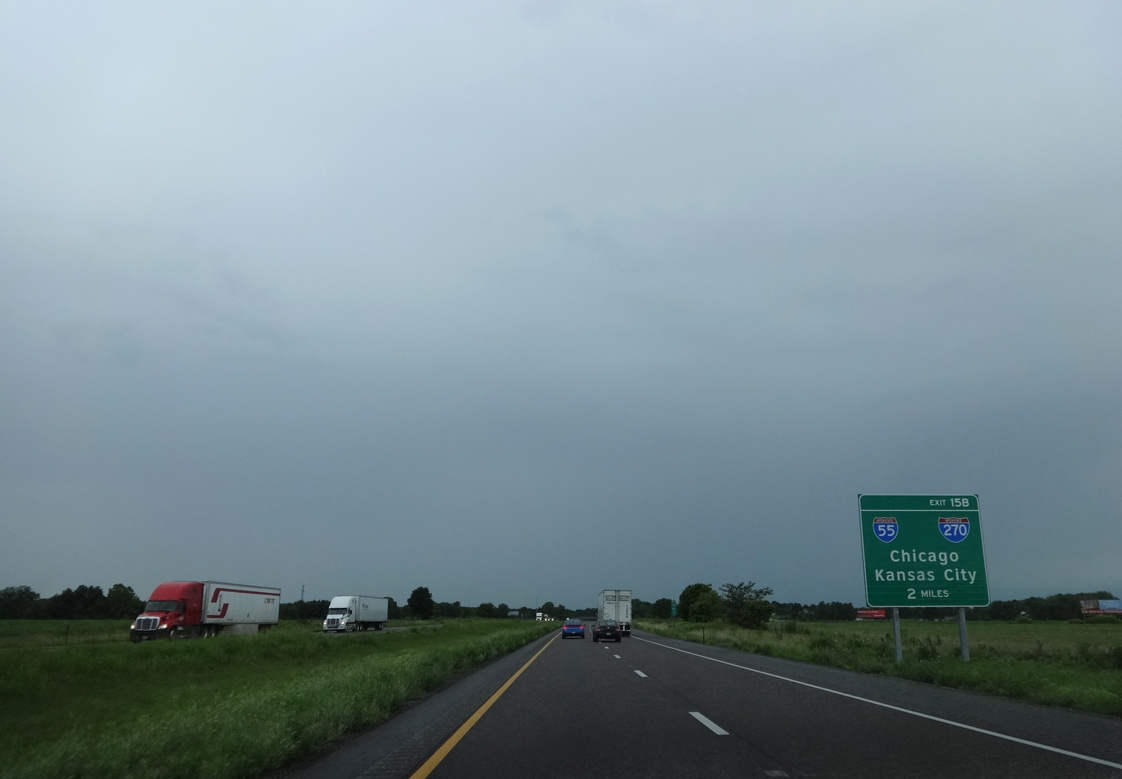 I-70 west at I-55/270 - Troy, IL