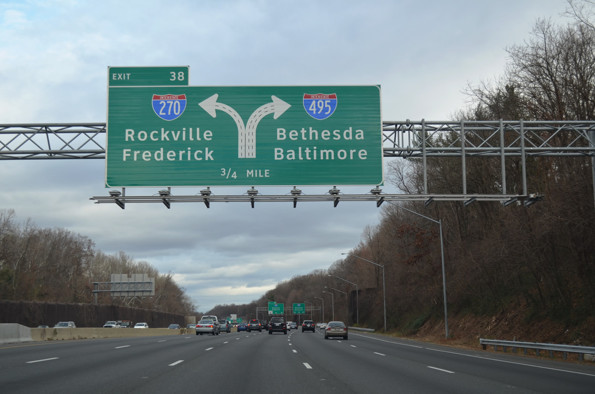 I-495 east at I-270 Spur - Bethesda, MD