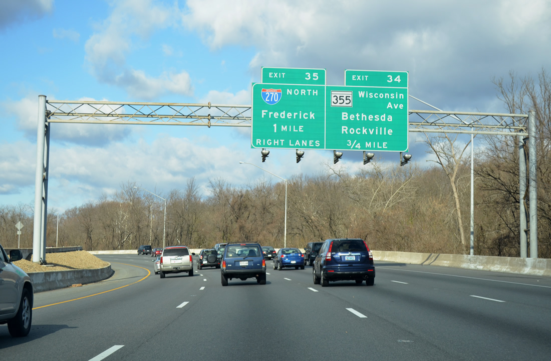 I-495 west at I-270 - Bethesda, MD