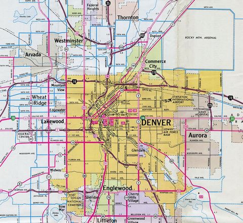 Denver, CO - 1969 Map