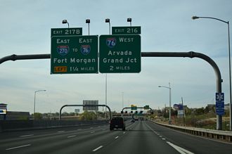 I-25 south at I-270/US 36 - Thornton, CO