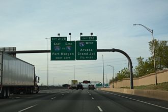 I-25 south at I-270/US 36 - Sherrelwood, CO
