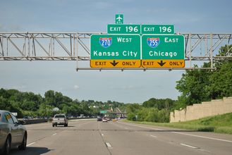 I-55 north at I-255/270 - Mehlville, MO