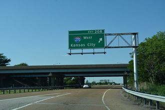 I-55/70 North at Interstate 270 by Troy, Illinois
