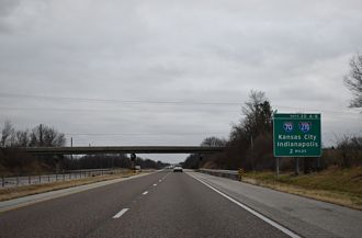 I-55 south two miles from I-70/270 at Edwardsville, Illinois