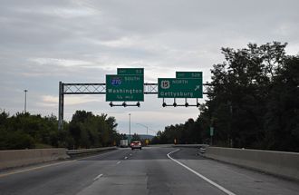I-70 east at I-270/US 40 - Frederick, MD