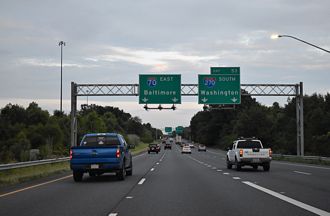 I-70 east at I-270/US 40 - Frederick, MD
