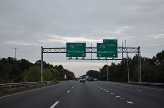 I-70 east at I-270/US 40 - Frederick, MD